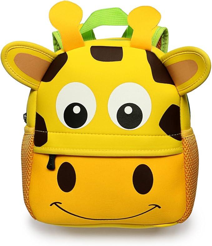 Giraffe Toddler Backpack Baby Boys Girls Kindergarten Pre School Bags Cute Neoprene Cartoon Backpacks for Kids