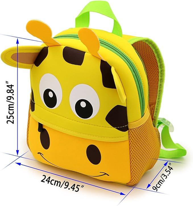 Giraffe Toddler Backpack Baby Boys Girls Kindergarten Pre School Bags Cute Neoprene Cartoon Backpacks for Kids
