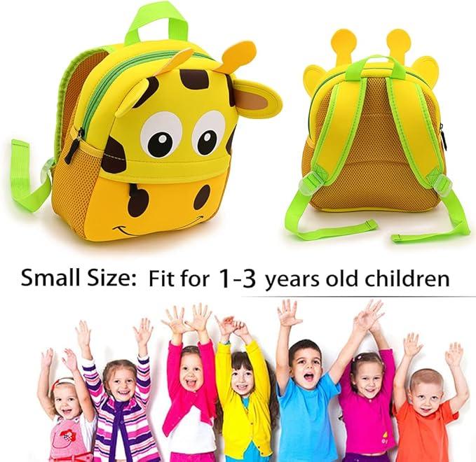 Giraffe Toddler Backpack Baby Boys Girls Kindergarten Pre School Bags Cute Neoprene Cartoon Backpacks for Kids