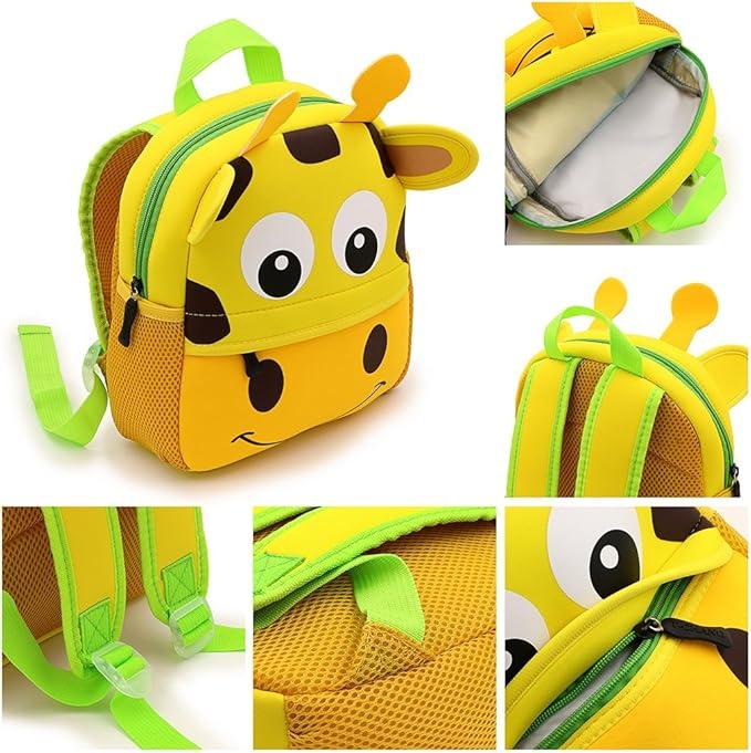 Giraffe Toddler Backpack Baby Boys Girls Kindergarten Pre School Bags Cute Neoprene Cartoon Backpacks for Kids
