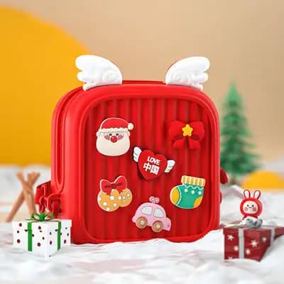 Kids Cute Toddler Mini DIY Premium Backpack - Red Color