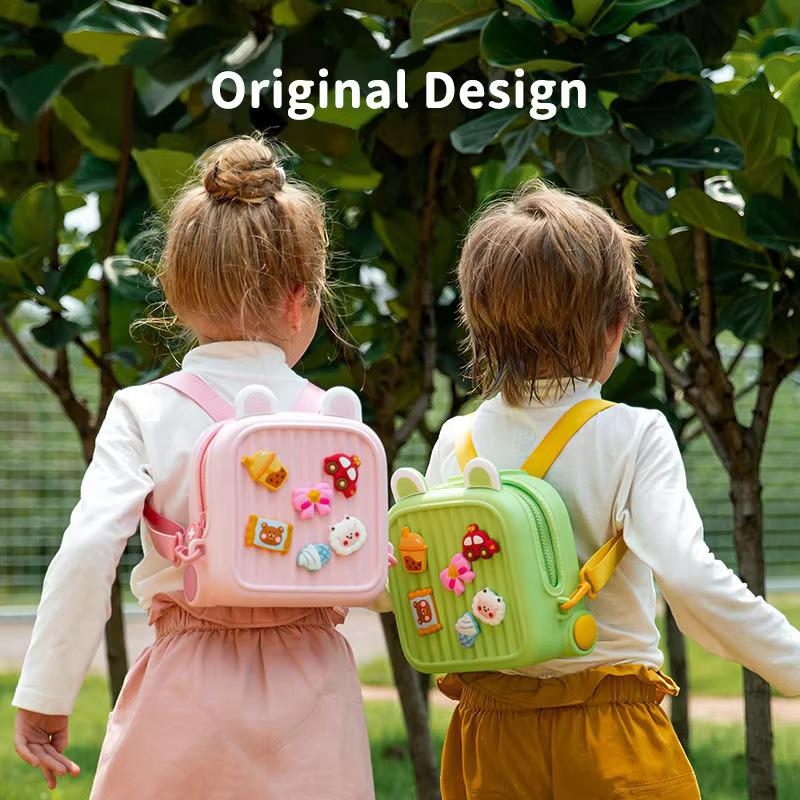 Kids Cute Toddler Mini DIY Premium Backpack - Green Color