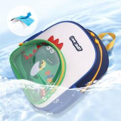 Kids School Bag For 3-6 Years Old Boys and Girls - Dino Printed - Light Green