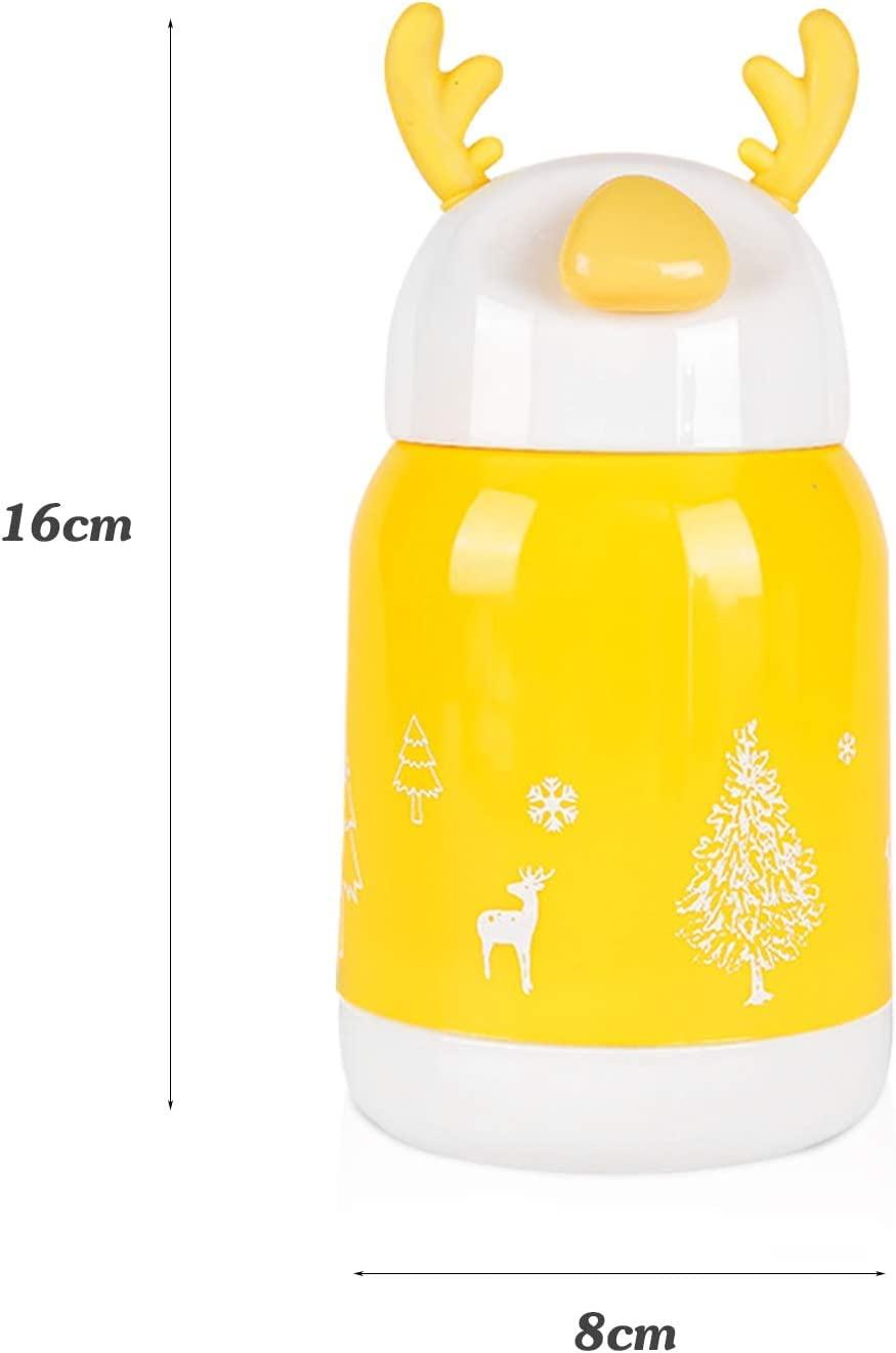 Double Wall Reusable Leak Proof Water Bottle With LID, Insulated Glass Water Bottle for Kids -Multicolor (Pack of 1)