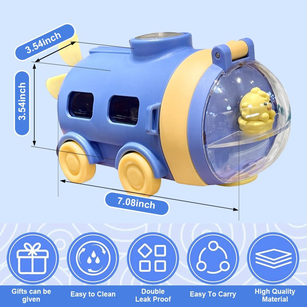 550ml Water Bottle for Kids School Cartoon BPA-free Water Bottle Todder Water Bottle with Silicone Straw Leakproof