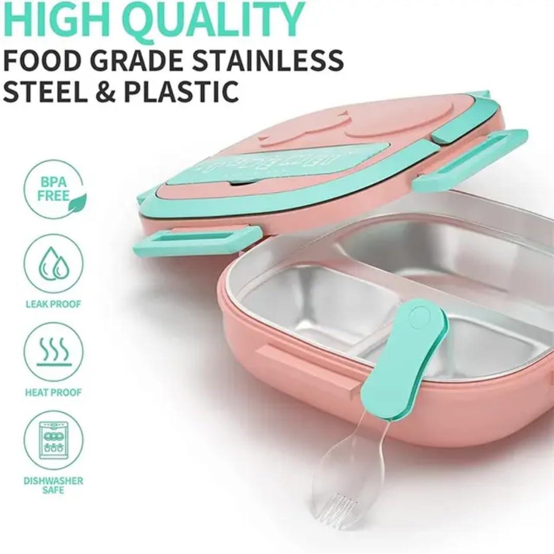 500ml Stainless Steel Lunchbox Compact Leakproof Food Container with Silicone-Sealed Lid for Meal Prep