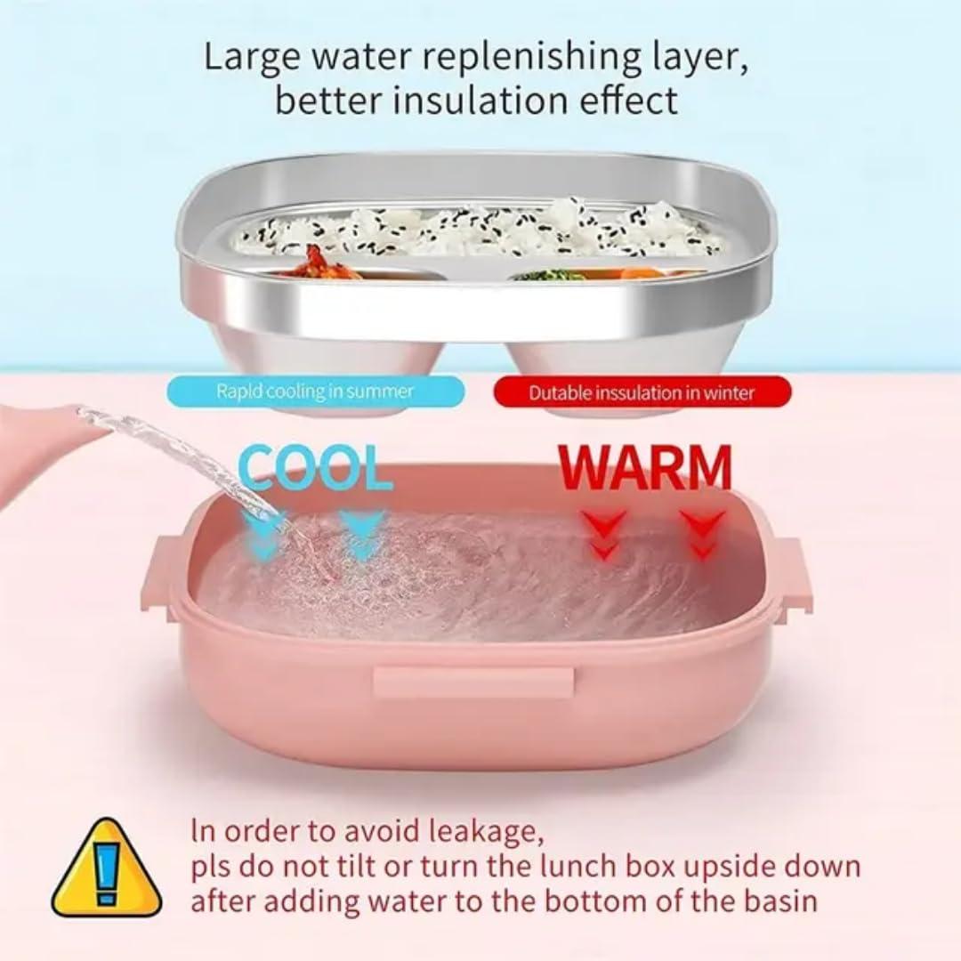 500ml Stainless Steel Lunchbox Compact Leakproof Food Container with Silicone-Sealed Lid for Meal Prep