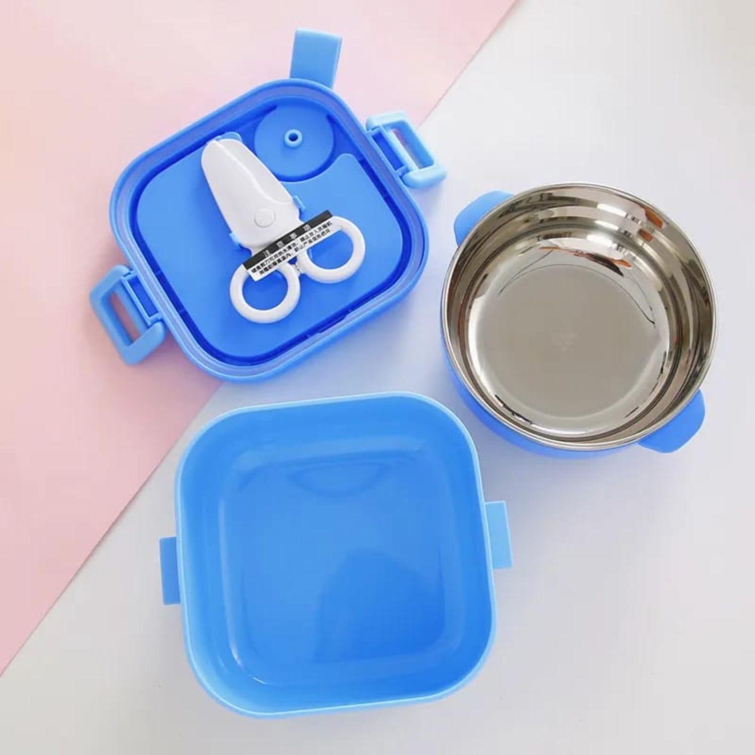 Stainless Steel Bento Lunch Box with Spoon, Microwave Safe Leakproof Snack Tiffin Box for School Kids