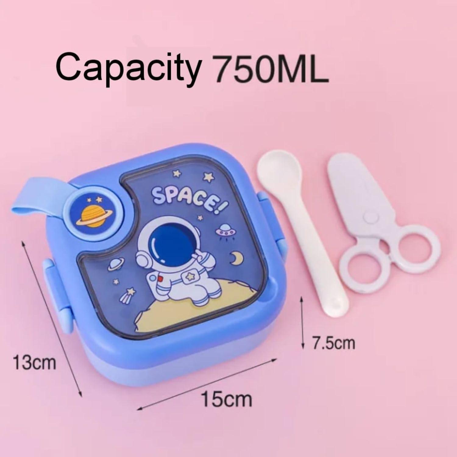 Stainless Steel Bento Lunch Box with Spoon, Microwave Safe Leakproof Snack Tiffin Box for School Kids
