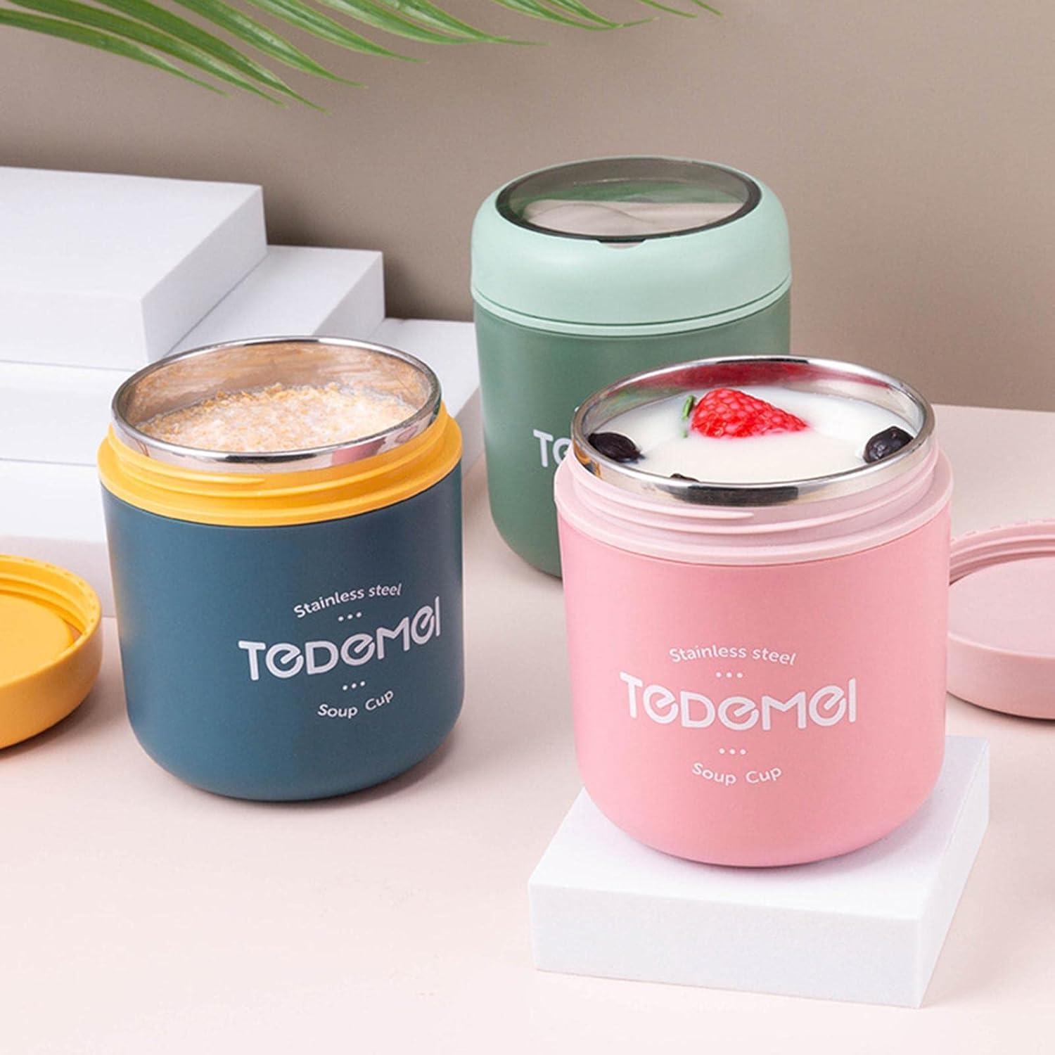 Stainless Steel Lunch Container with Spoon Food Containers for Office and School - (530 ml, Thermoware)