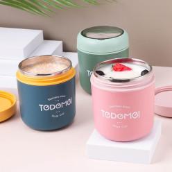 Stainless Steel Lunch Container with Spoon Food Containers for Office and School - (530 ml, Thermoware)