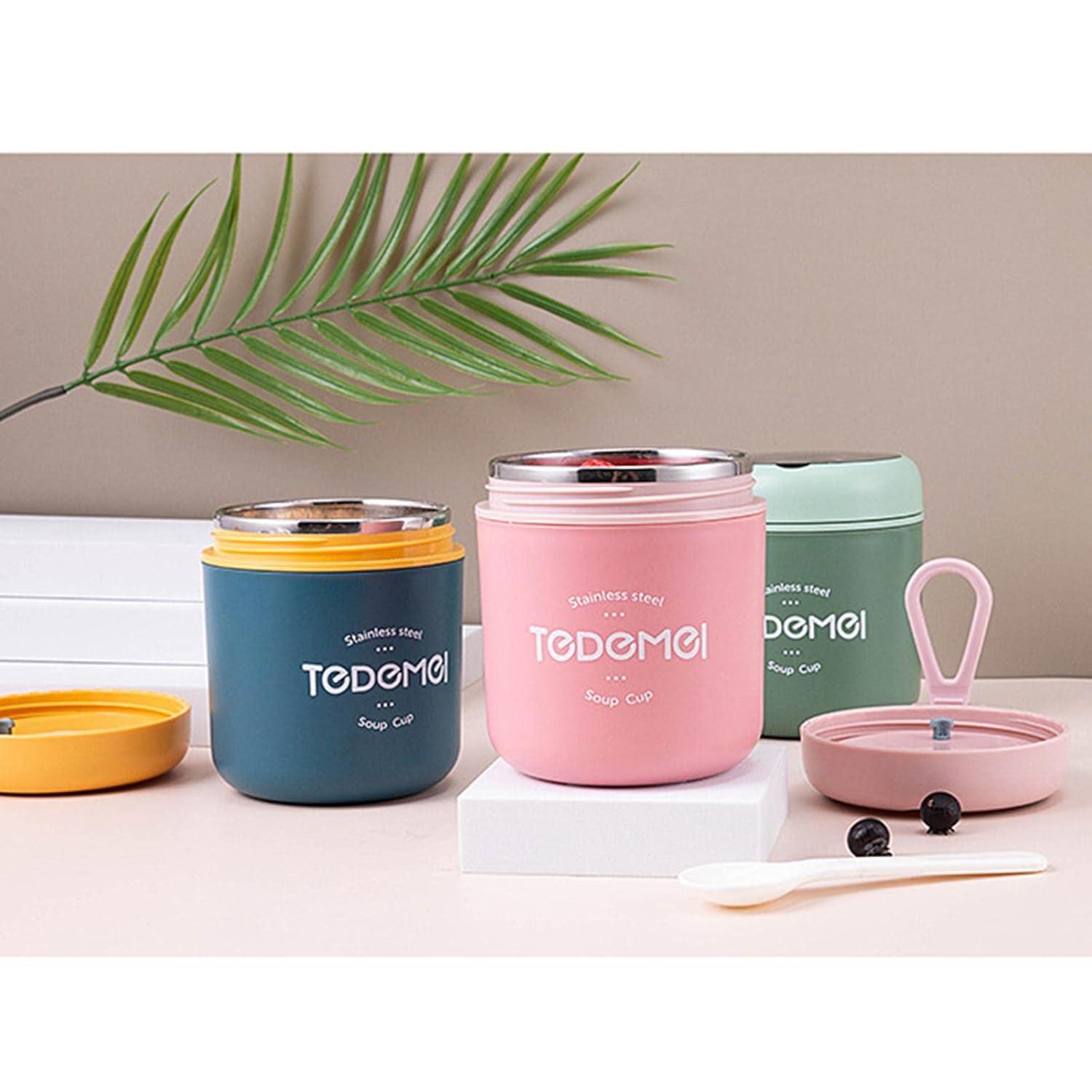 Stainless Steel Lunch Container with Spoon Food Containers for Office and School - (530 ml, Thermoware)