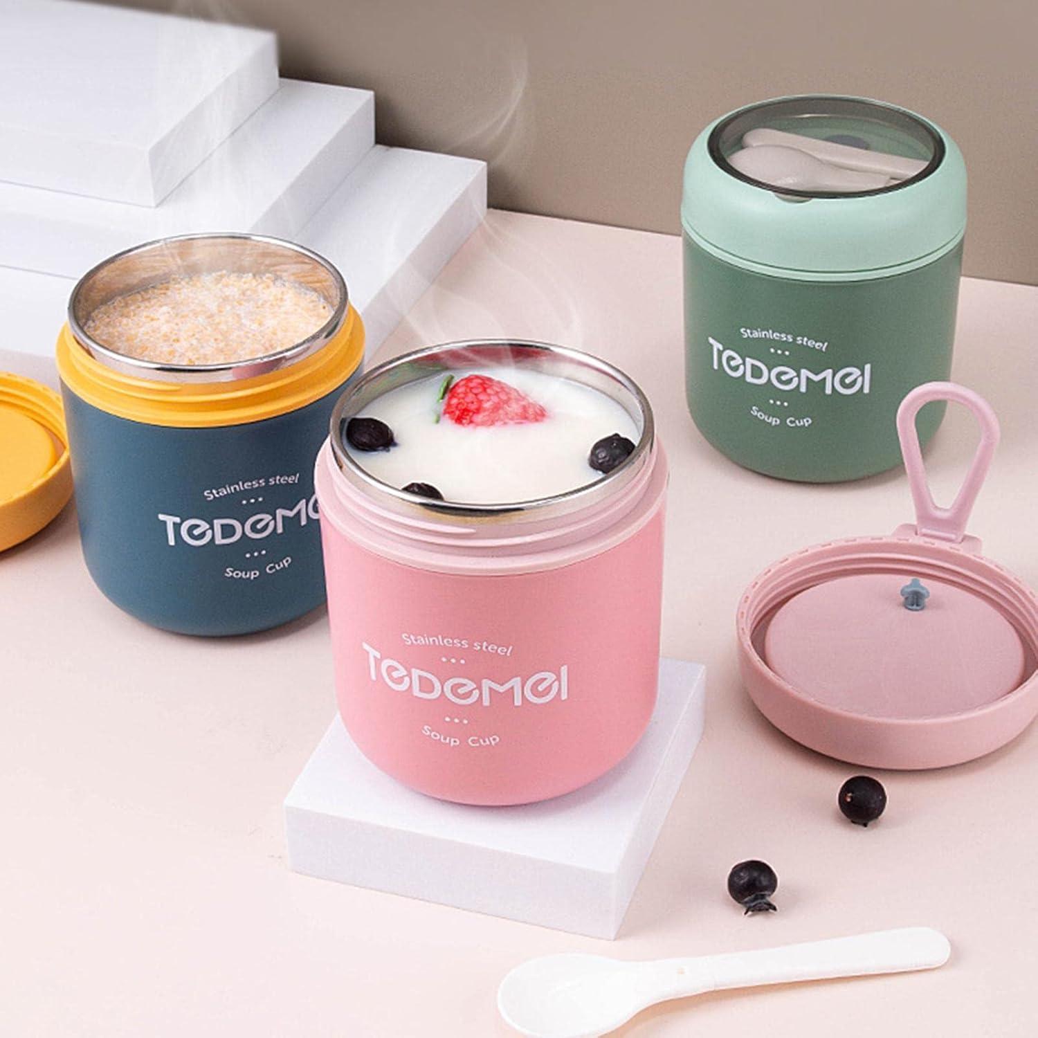Stainless Steel Lunch Container with Spoon Food Containers for Office and School - (530 ml, Thermoware)