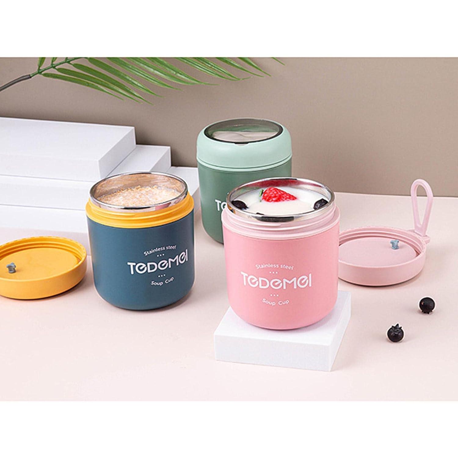 Stainless Steel Lunch Container with Spoon Food Containers for Office and School - (530 ml, Thermoware)
