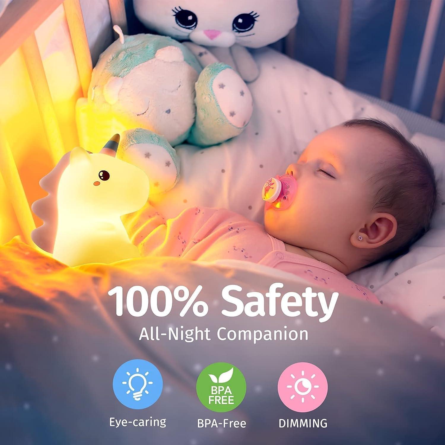 Rechargeable Silicone Cloud Night Light for Kids | Color-Changing LED Changing Lamp |Adorable Room Decor & Gift for Toddlers