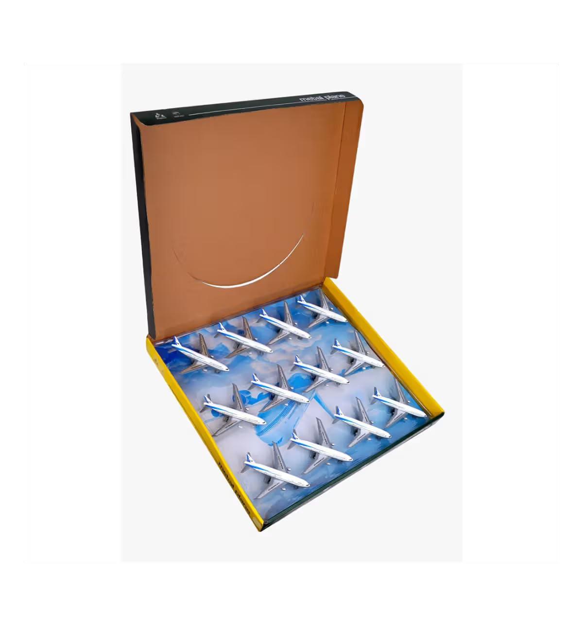 Airplane Miniature Diecast Aircraft Model Toy for Kids & Collectors | Durable, Realistic Design, Compact Size - Pac Of 12pcs