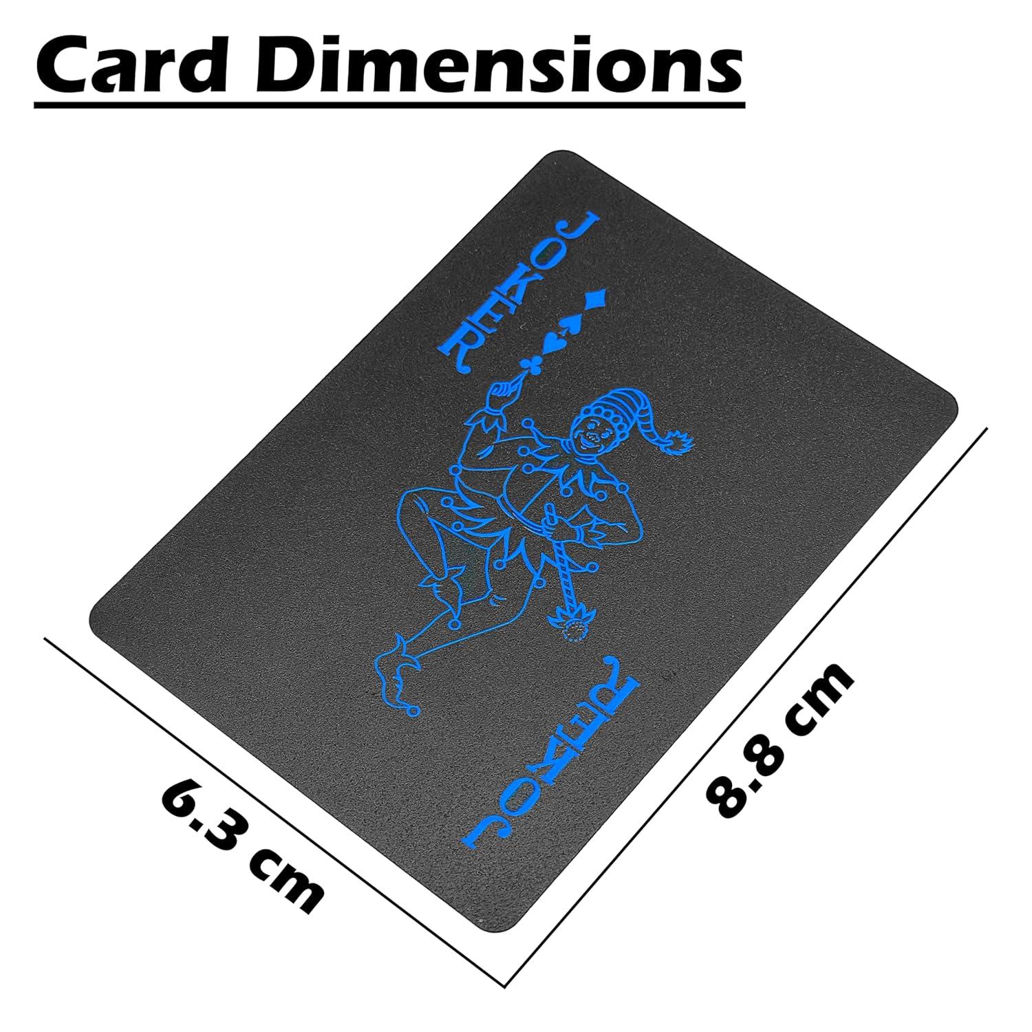 Black Deck of Waterproof Cards Flexible Use for Party Game PVC Black Playing Cards