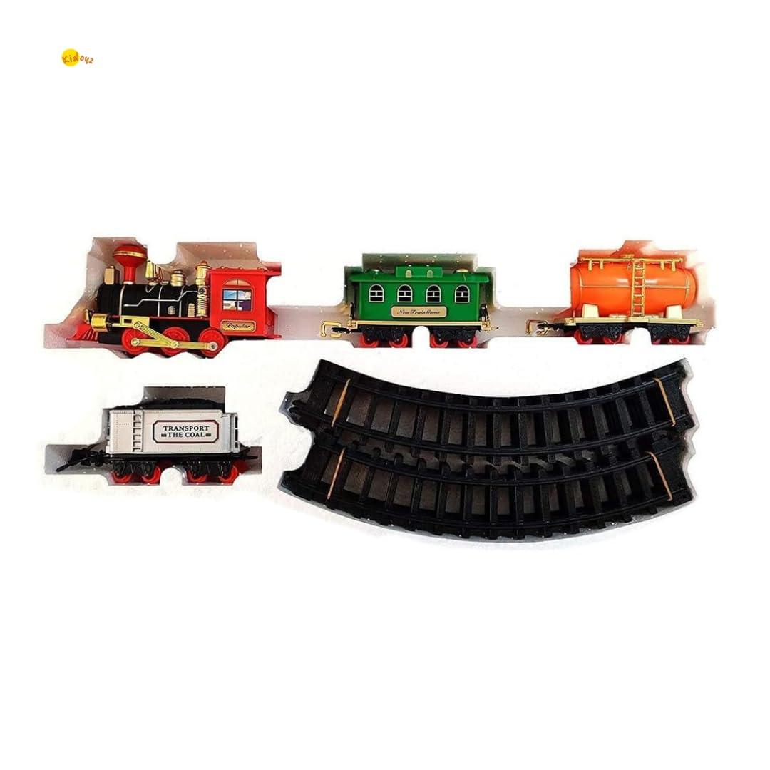 Choo Choo Classic Train Set Toy | Battery-Operated Steam Train with Real Smoke, Light & Sound | Easy Track Assembly | Educational Toy for Kids, Boys & Girls