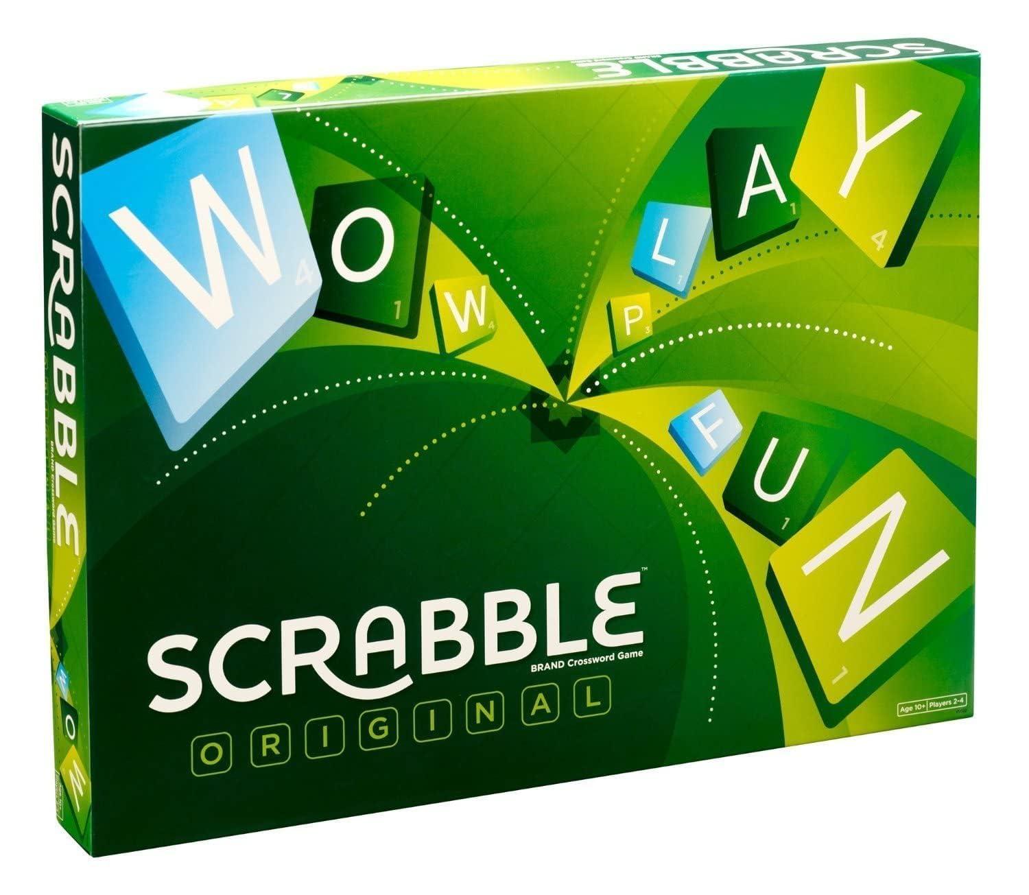 Scrabble Board Game | Classic Word & Letter Game for Kids & Adults | Educational Family Game for 2-4 Players (Multicolour, Pack of 1)