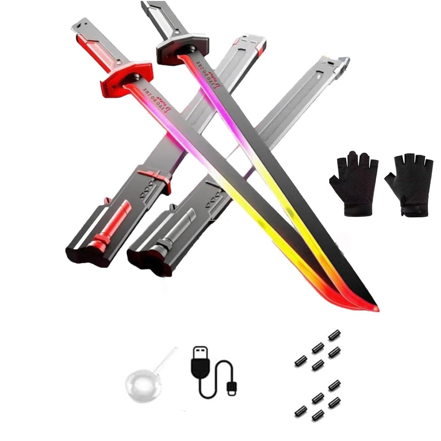 Sparkblade LED Sword with Smoke & Spark Effects – 7-Color Light Katana with Sound FX | Anime Cosplay Prop