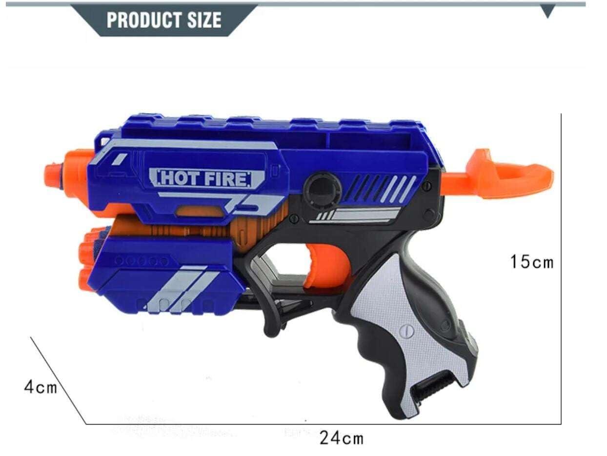 Blaze Storm Hot Fire Soft Bullet Gun Toy With 10 Safe Soft Foam Bullets