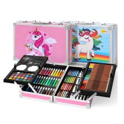 Kidoyz 145 Piece Art Set for Kids – Space Theme Case | Drawing & Painting Kit with Crayons, Watercolors, Sketch Pens, Pencils | Art & Craft Supplies Gift Box (Pack of 1) (Unicorn)