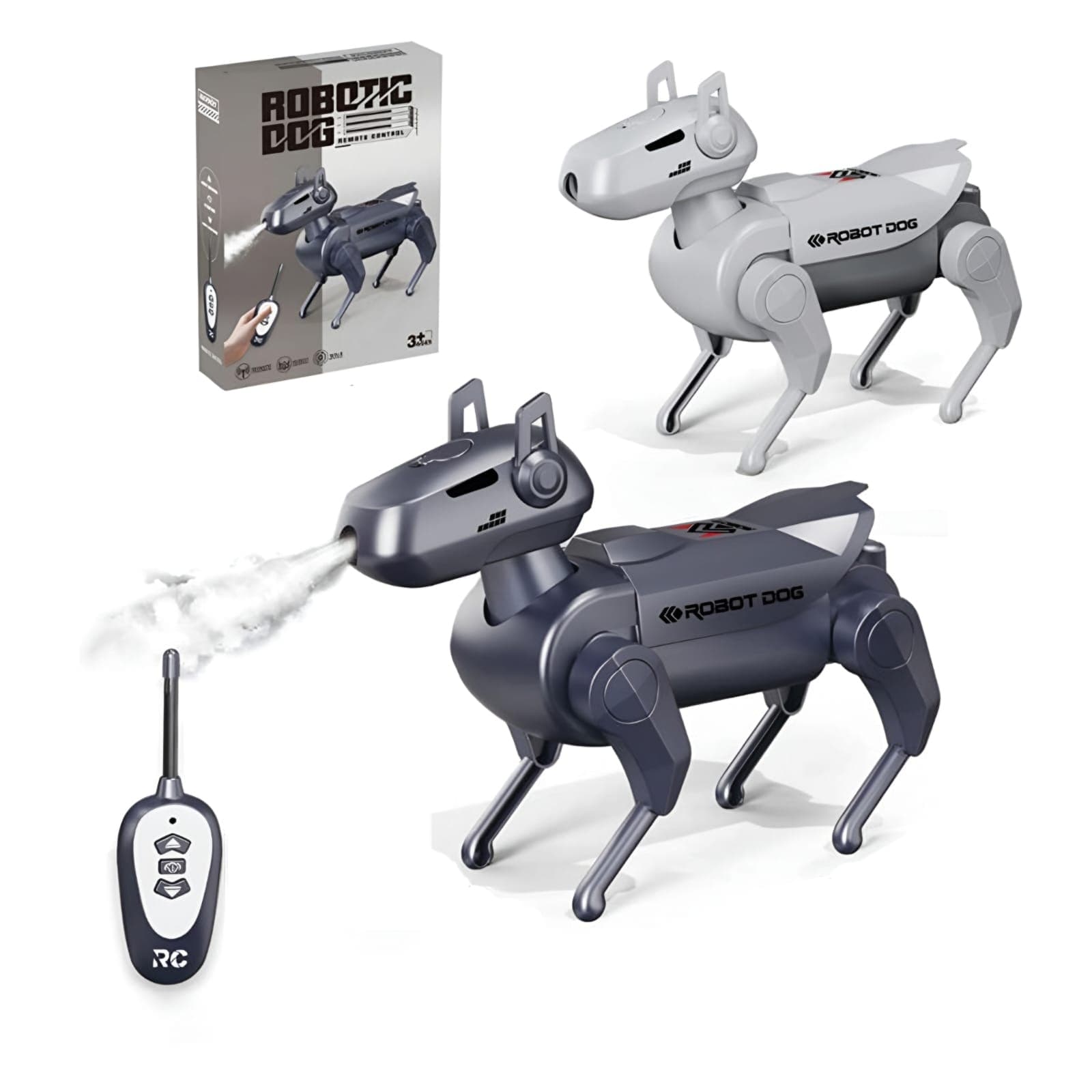 KIDOYZ DIY Assembly RC Robot Dog – Interactive STEM Building Kit with Spray Mist Effect & Remote Control – Educational Puzzle Toy for Boys & Girls Age 3+