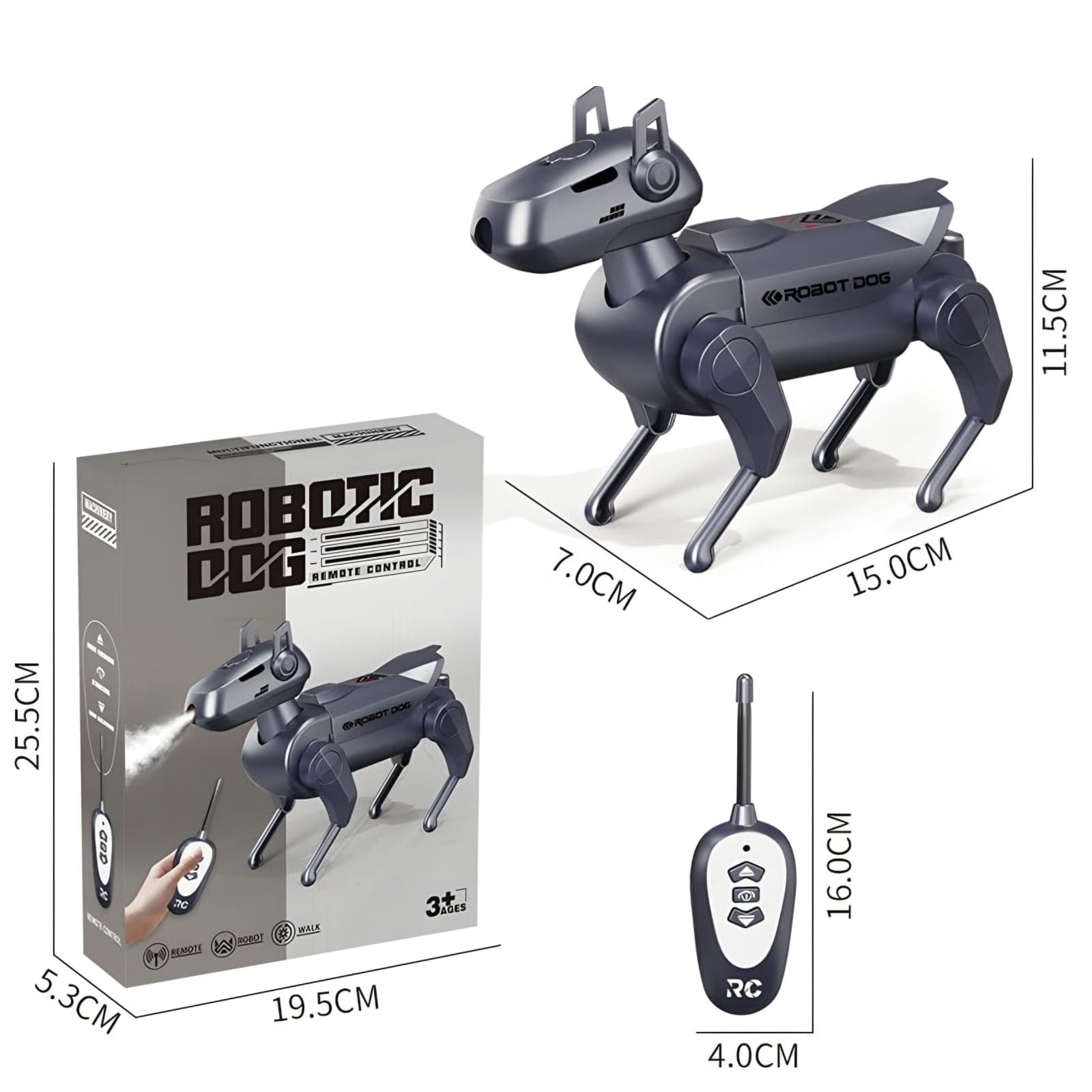 KIDOYZ DIY Assembly RC Robot Dog – Interactive STEM Building Kit with Spray Mist Effect & Remote Control – Educational Puzzle Toy for Boys & Girls Age 3+ — view 3