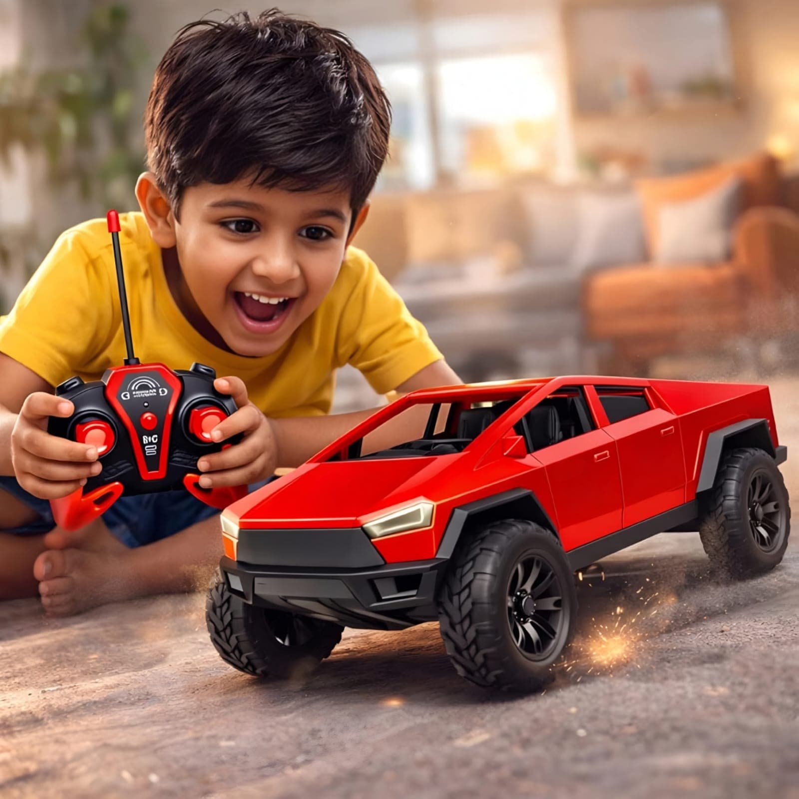 KIDOYZ Remote Control Racing Truck for Kids | High-Speed Rechargeable Off-Road RC Pickup Toy Vehicle with 2.4GHz Controller | Monster Truck Gift for Boys & Girls (3+ Years) — view 5