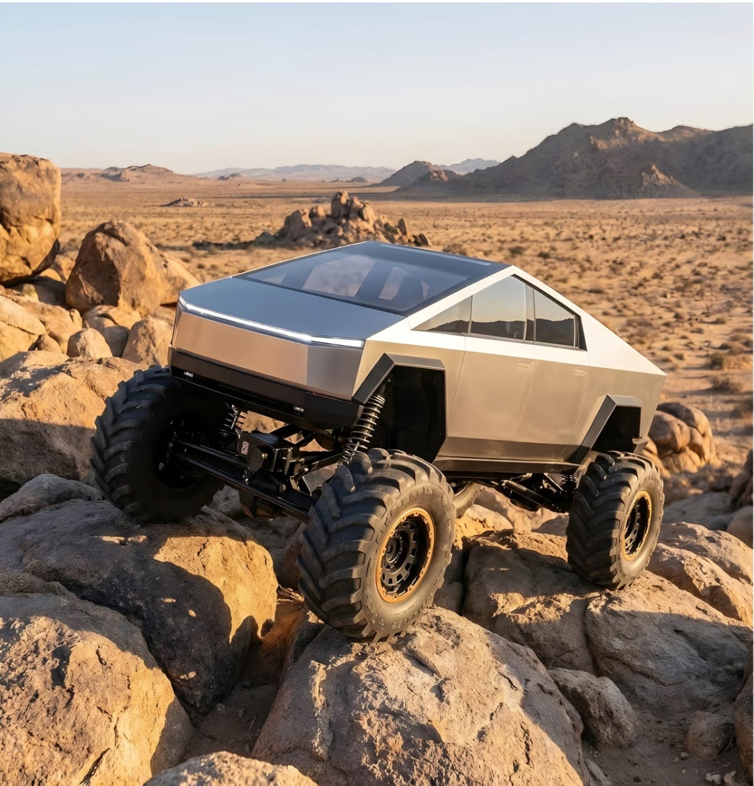 KIDOYZ Cyber Beast 1:8 Scale 4WD RC Rock Crawler – Alloy Body Off-Road Remote Control Monster Truck with Bright Headlights & All-Terrain Suspension — view 6