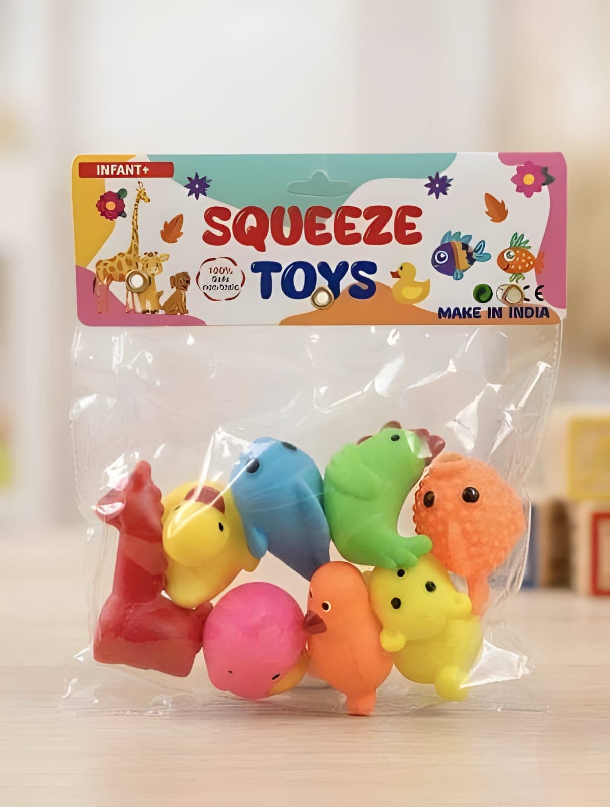 Kidoyz Soft Vinyl Animal Squeeze Toys (8-Piece Pack & 24-Pack Bulk Box)