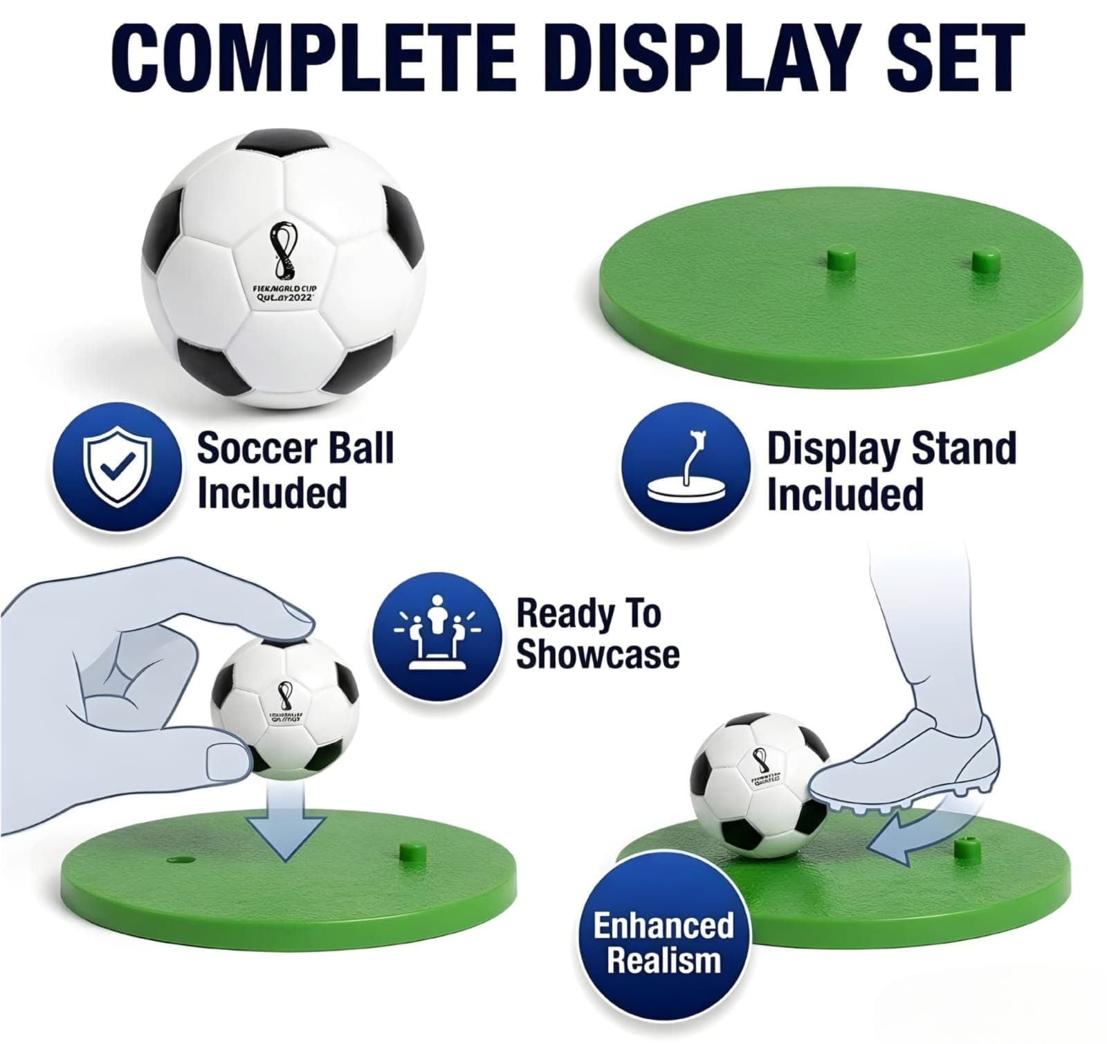 KIDOYZ Lionel Messi Action Figure Set – 22cm PVC Football Star Player Figurine with Ball & Display Base | Sports Collectible Model Toy & Room Decor — view 3