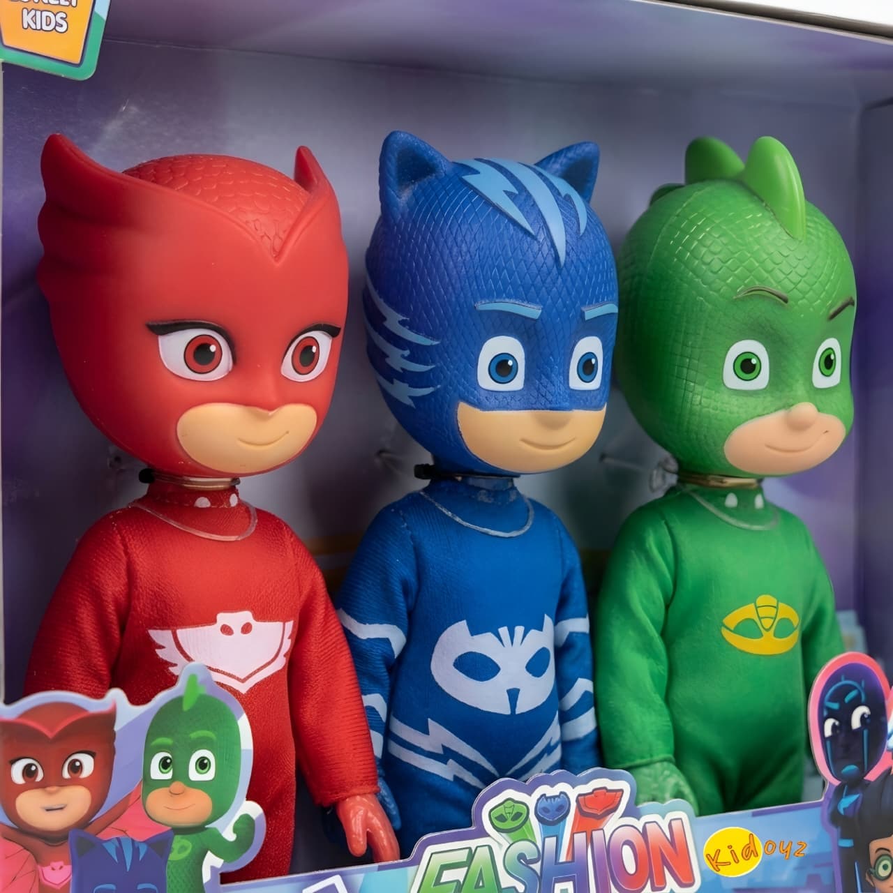 KIDOYZ PJ Mask Superhero Action Figure Toy Set for Kids – 3 Hero Character Dolls with Masks for Boys & Girls (Ages 3+) — view 2