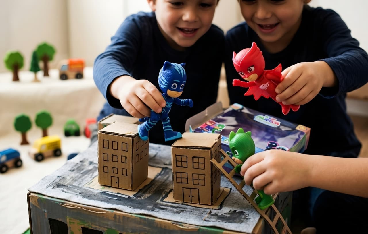 KIDOYZ PJ Mask Superhero Action Figure Toy Set for Kids – 3 Hero Character Dolls with Masks for Boys & Girls (Ages 3+) — view 4
