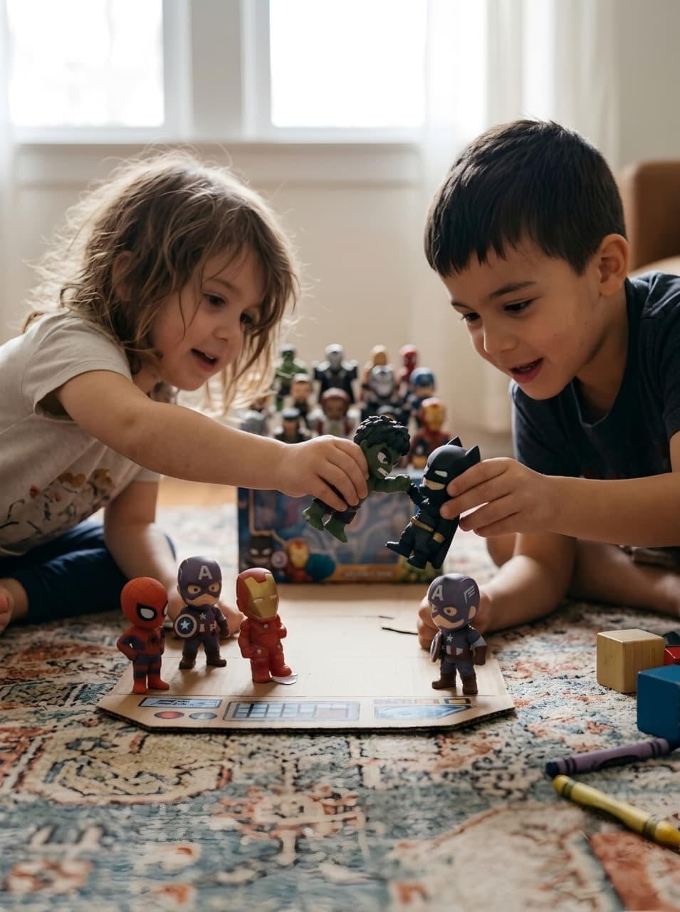 KIDOYZ 5-Piece Superhero Mini Action Figure Set for Kids – Chibi Style Hero Collectible Playset for Boys & Girls (Age 3+) — view 3