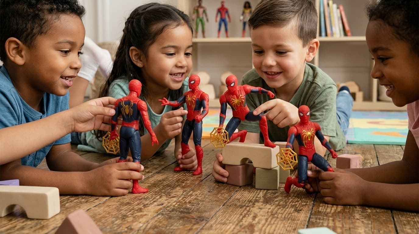 KIDOYZ Avengers Spider-Man Action Figure with Dazzling LED Lights & Web Accessory – Poseable Superhero Toy for Kids (3+ Years) — view 3