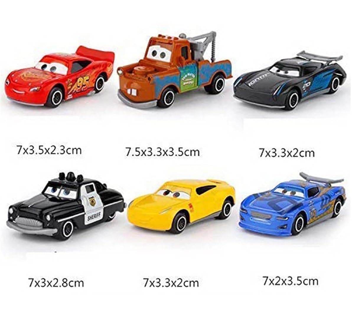 McQueen Mini Metal Die Cast Car Set of 6 Toy Vehicle Play Set Free Wheel — view 2