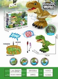 Remote Control Dinosaur Toy for Kids – Interactive Walking T-Rex Robot with Realistic Roaring Sound, LED Lights, Water Spray Mist & Rechargeable Battery | RC Dino Gift for Boys & Girls Age 3+