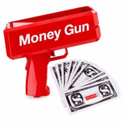 Money Gun Cash Launcher Toy with Fake Money Notes | Party Money Blaster for Birthday, Wedding, DJ Night, Club, Celebration & Event Props
