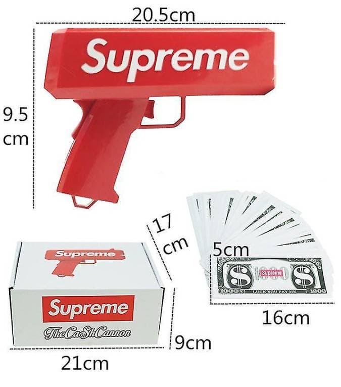 Money Gun Cash Launcher Toy with Fake Money Notes | Party Money Blaster for Birthday, Wedding, DJ Night, Club, Celebration & Event Props — view 2