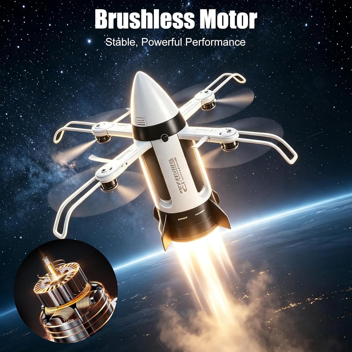 Kidoyz RC Rocket Drone Children Toy Aircraft Radio Controlled 2.4GHz - MISSILE AIRCRAFT — view 2
