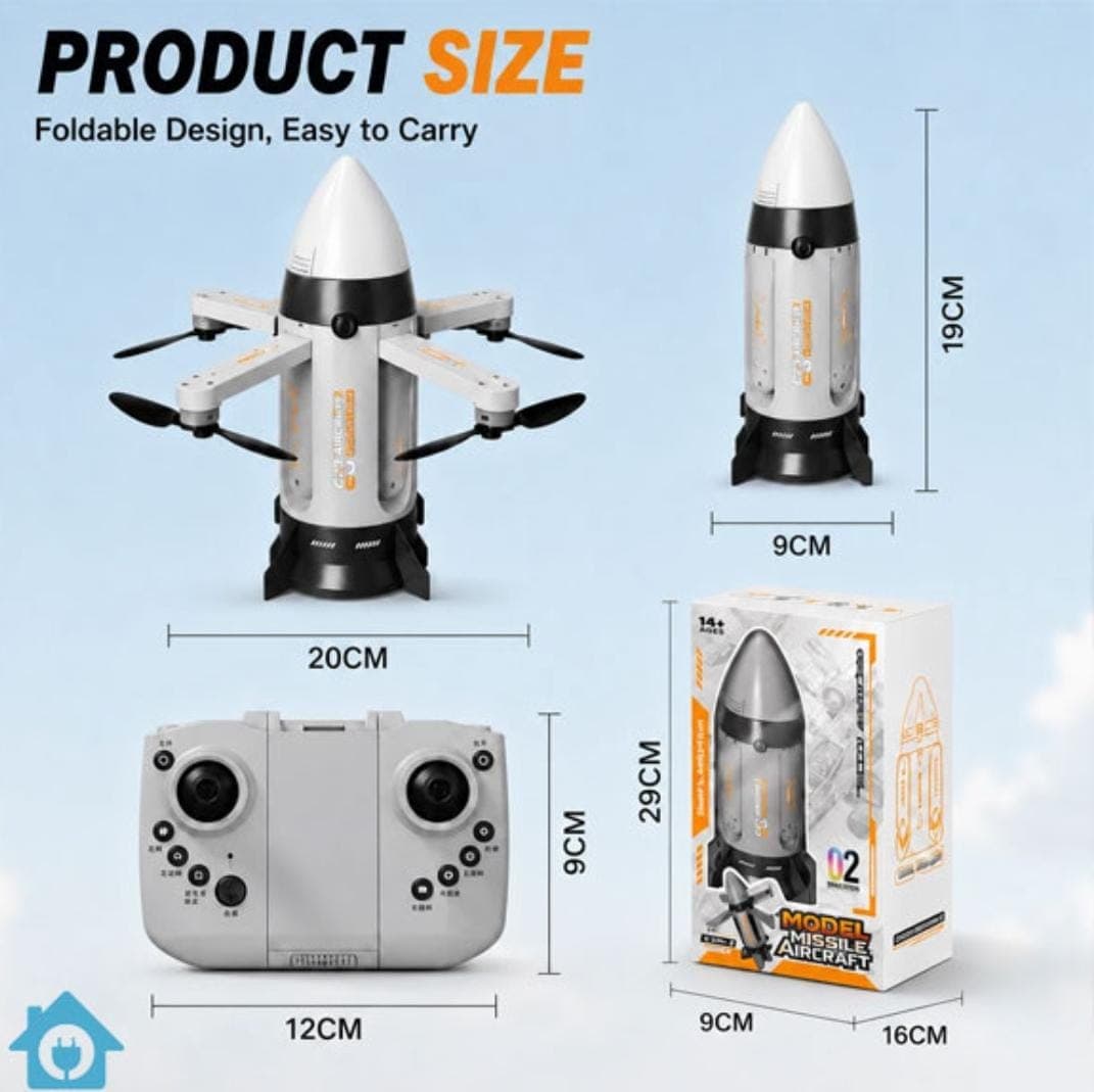 Kidoyz RC Rocket Drone Children Toy Aircraft Radio Controlled 2.4GHz - MISSILE AIRCRAFT — view 4