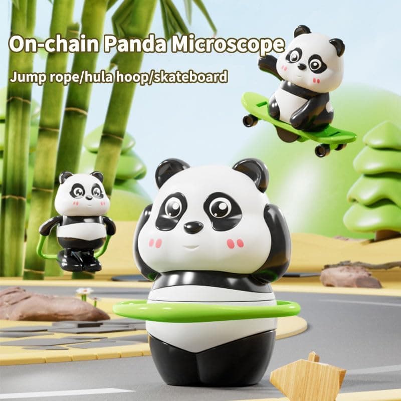 Kidoyz Cute Panda Action Toy Set for Kids – Fun Rotating & Moving Panda Toys, Interactive Play Figures, Safe Educational Toy Gift for Boys & Girls Age 3+(3PCS Set) — view 4