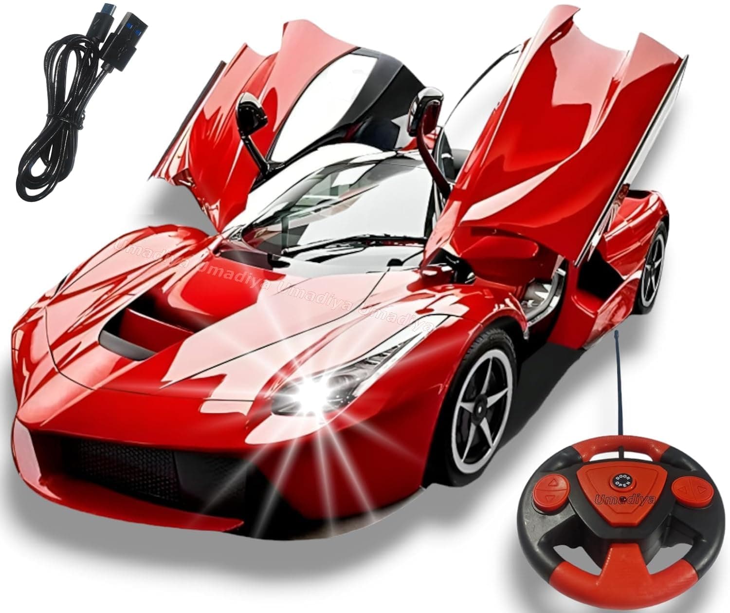 Kidoyz FERRARI  Big Size Rechargeable Racing Car with Remote Control Sports Car with Openable Doors  1:12 Scale