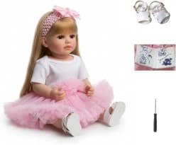 Kidoyz AI Smart Talking Baby Doll for Girls (3+ Years) Moving Lips & Hands, Remote Control Storytelling & Voice Repeat, Soft Silicone, Interactive Learning, Special Rakhi gifts