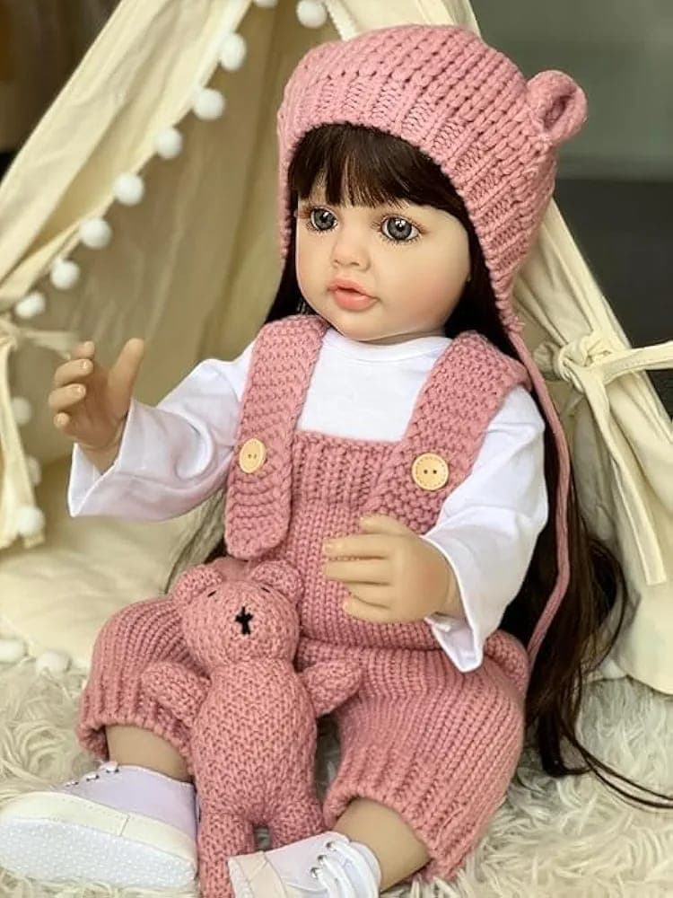 Kidoyz AI Smart Talking Baby Doll for Girls (3+ Years) Moving Lips & Hands, Remote Control Storytelling & Voice Repeat, Soft Silicone, Interactive Learning, Special Rakhi gifts — view 4