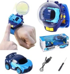 Kidoyz New Watch Remote Control Car Toy, Mini Cartoon Racing Watch, USB Charging Remote Control Car - Random Car