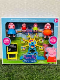 Kidoyz Peppa Pig Mini Park Play Set for Kids | Pretend Playground Set with Peppa Pig Figures & Accessories | Fun Role Play & Imaginative Creative Toy for Boys & Girls | Multicolor