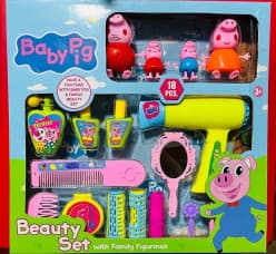 Kidoyz Peppa Pig Beauty Set for Kids | Pretend Makeup & Beauty Salon Role Play Toy Set with Accessories | Fun Dress-Up & Make-Believe Play Set for Girls | Birthday Gift for Kids