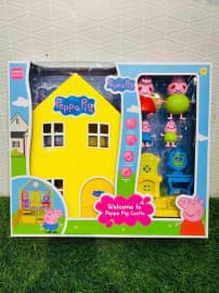 Kidoyz Peppa Pig Hut Play Set for Kids | Pretend Play Cottage House Toy with Accessories | Fun Imaginative Role Play Set for Boys & Girls | Indoor Activity & Birthday Gift